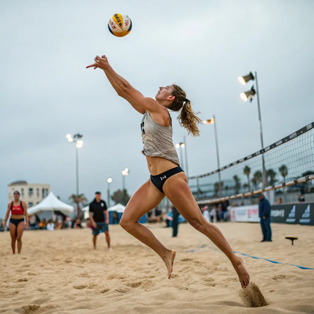 Emily Johnson playing volleyball