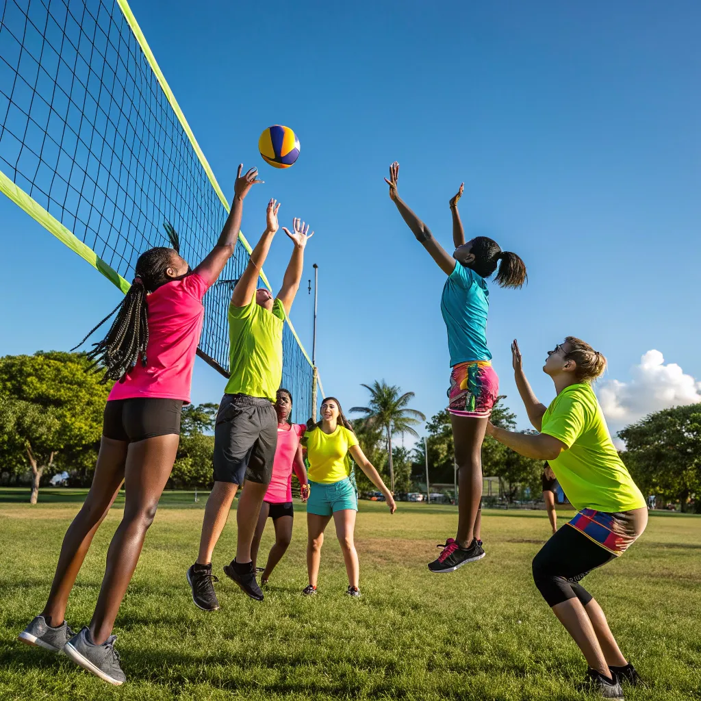 Team building volleyball event